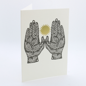Letterpress Card - Two Hands