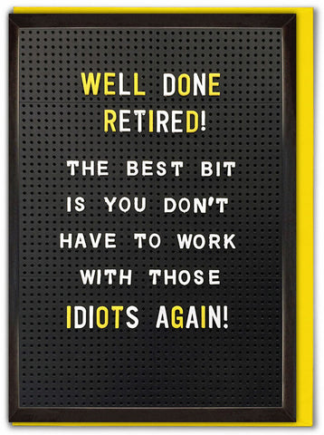 Card - Well Done Retired