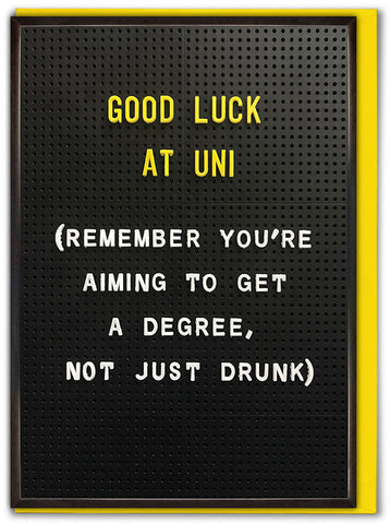 Good Luck Card - Good Luck at Uni