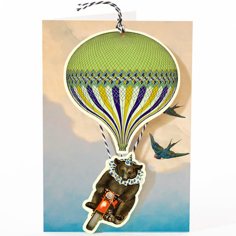 Madame Treacle Fandangle Card - Bear on a Bike