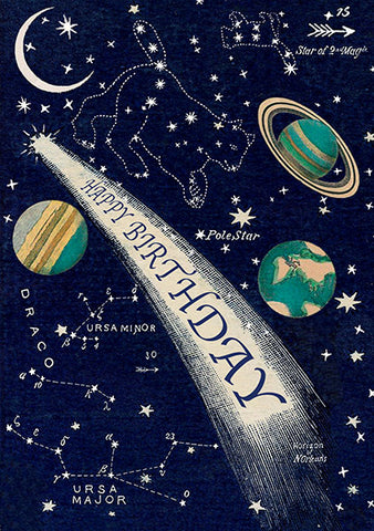 Madame Treacle Card - Happy Birthday Stars & Planets
