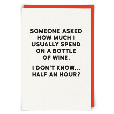 Funny Card - Bottle Of Wine
