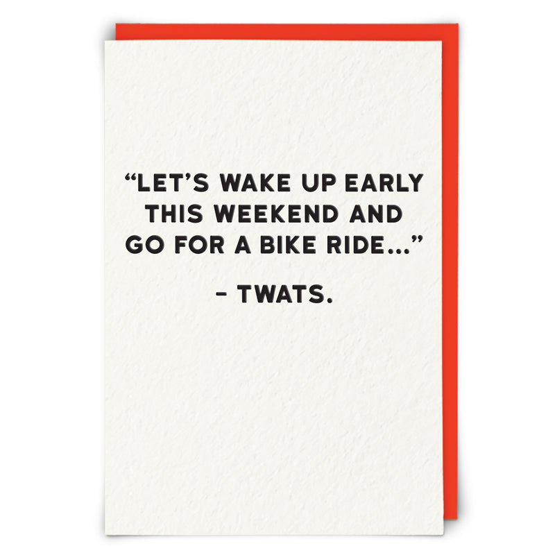 Funny Rude Card -  Bike Ride