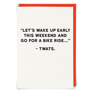 Funny Rude Card -  Bike Ride