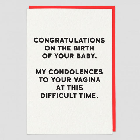 Funny Rude Card - Condolences