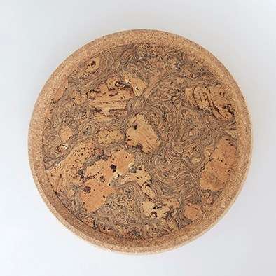 Round Natural Cork Tray