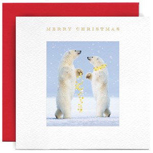 Susan O'Hanlon Christmas Card - Dancing Polar Bears