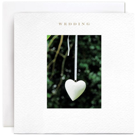 Wedding Card - White Heart