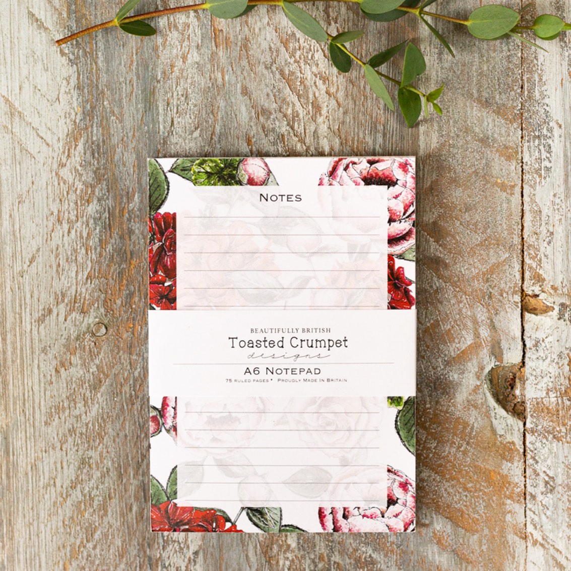 Toasted Crumpet A6 Jotter Notepad - In Full Bloom