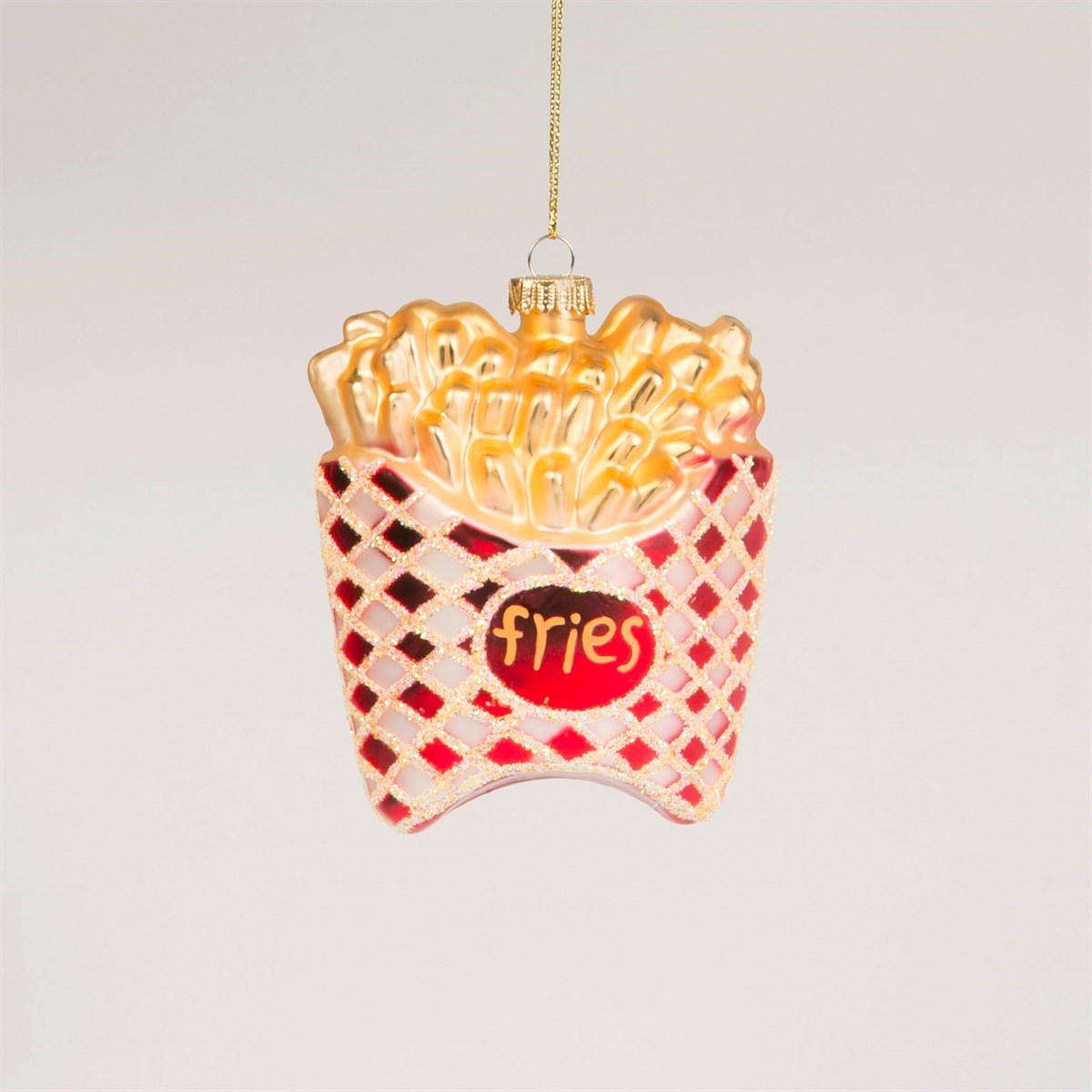 French Fries Glass Bauble