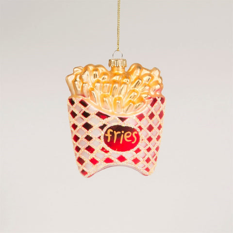 French Fries Glass Bauble