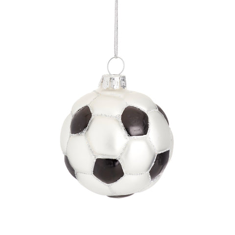 Football Glass Bauble
