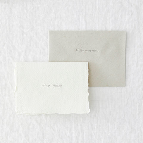 Made By Shannon Mini Minimal Card - Lets Get Tiddled!
