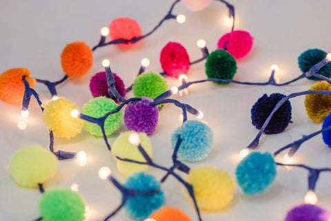 Rainbow Pom Pom Lights