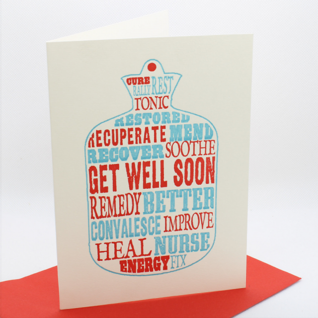 Letterpress Card - Get Well