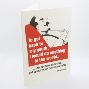 Letterpress Card -  Back To Youth