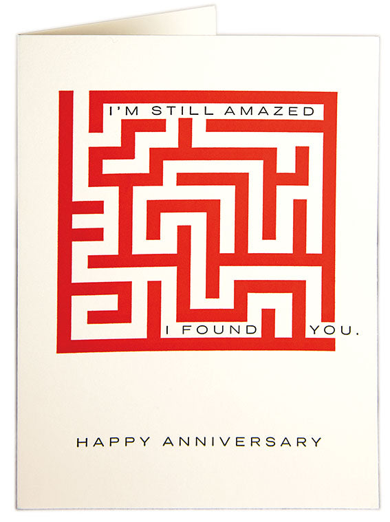 Letterpress Card - Amazed Anniversary