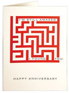 Letterpress Card - Amazed Anniversary