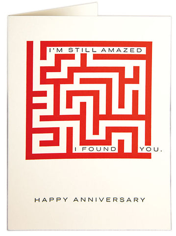 Letterpress Card - Amazed Anniversary