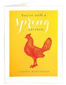 Letterpress Card - Spring Chicken