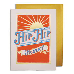 Letterpress Card - Hip Hip Hooray