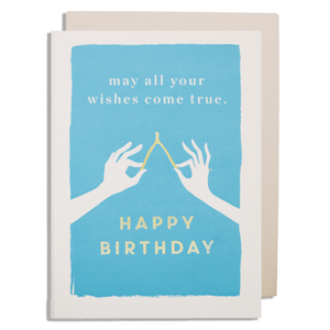 Letterpress Card - May All Your Wishes Come True