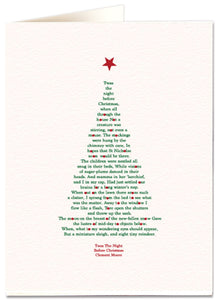 Letterpress Christmas Card - Night Before Christmas