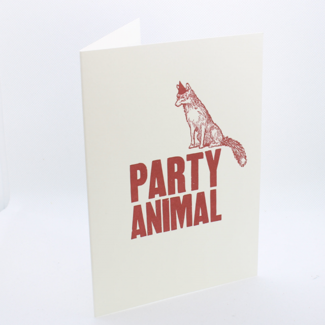 Letterpress Card - Party Animal