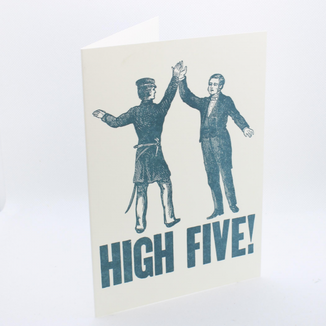 Letterpress Card - High Five!