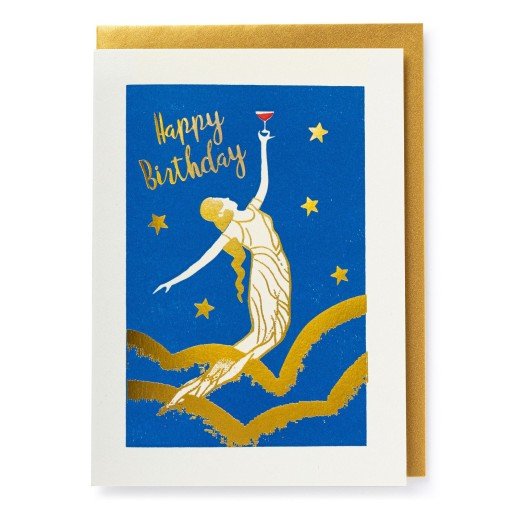 Letterpress Card - Happy Birthday Lady
