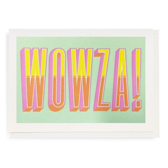 Letterpress Card - Wowza