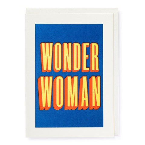 Letterpress Card - Wonder Woman