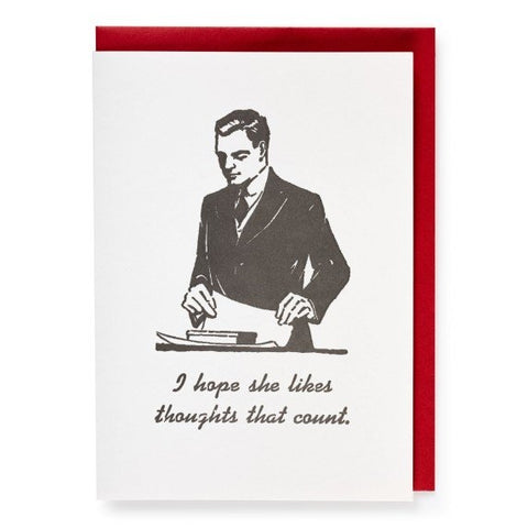 Letterpress Card - Thoughts That Count