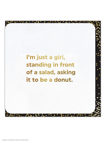 Funny Card - I'm Just A Girl