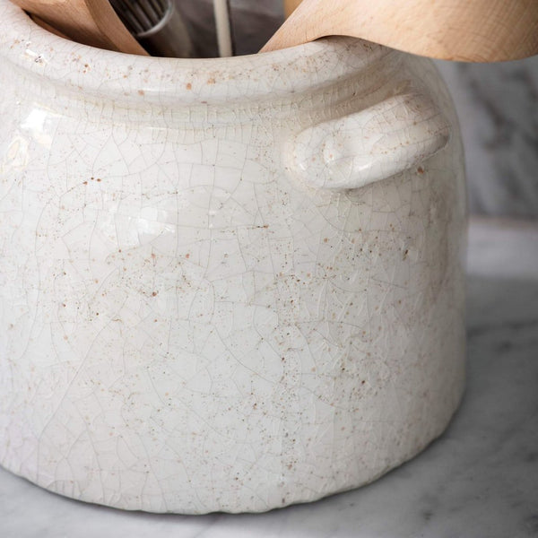Ravello Crackle Glaze Pot w Handles
