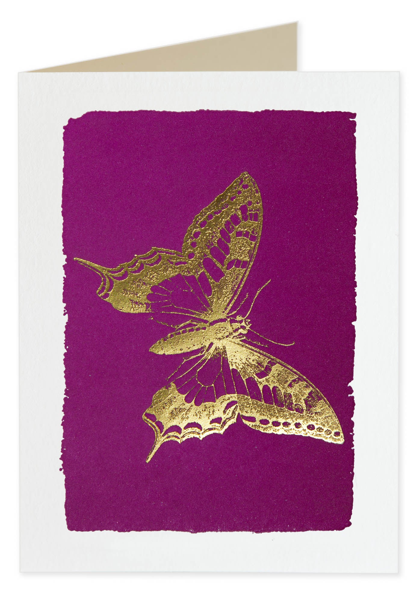 Letterpress Card - Butterfly Gold