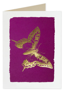 Letterpress Card - Butterfly Gold