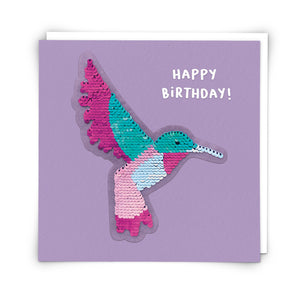 Shine Card - Happy Birthday Hummingbird