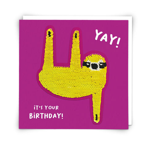 Shine Card - Happy Birthday Sloth
