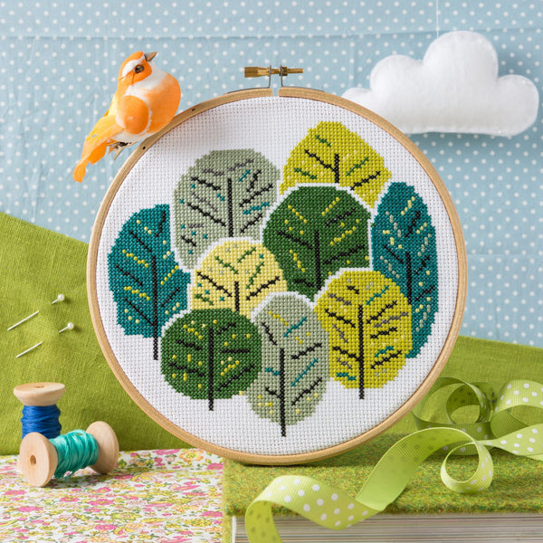 Hawthorn Handmade Summer Trees Cross Stitch Kit