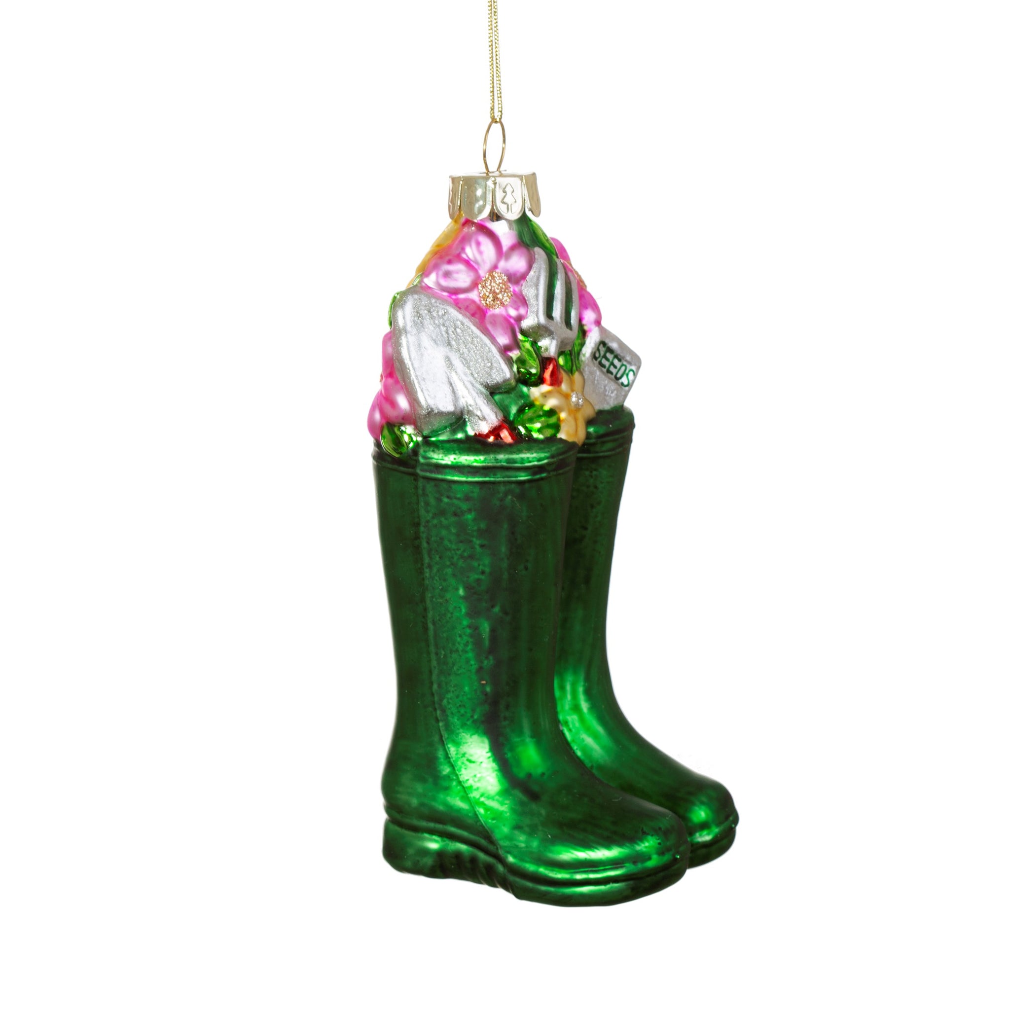 Wellington Boot Glass Bauble