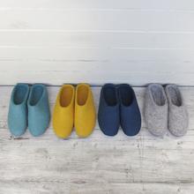 Mustard Eco Felt Mule Slipper