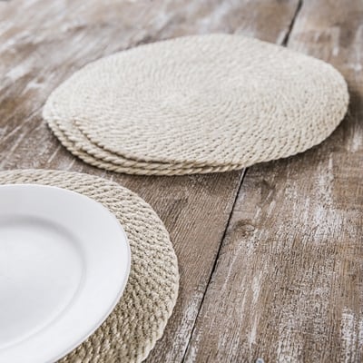 Set of 4 Natural Jute Table Mats