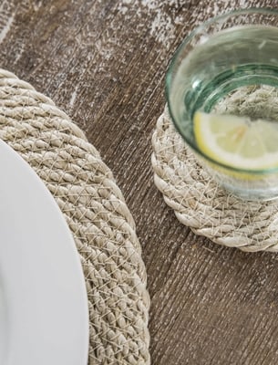 Set of 4 Natural Jute Table Mats