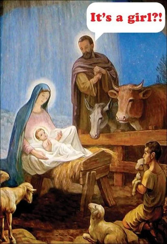 Funny Christmas Card - It’s A Girl?