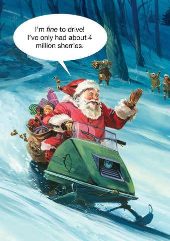 Funny Christmas Card - Sherries