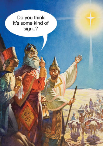 Funny Christmas Card - Sign
