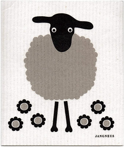 Black Big Sheep Dishcloth - Made from 100% Biodegradable Materials By Jangneus