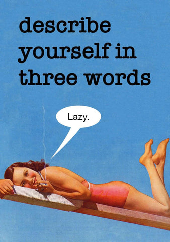 Funny Card - Lazy