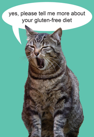 Funny Card - Gluten Free Cat
